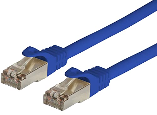 TECHLY Professional 027033 Netzwerkkabel Patch aus CCA geschirmt Cat. 6 Blau F/UTP 5 m Bulk Blau von Techly