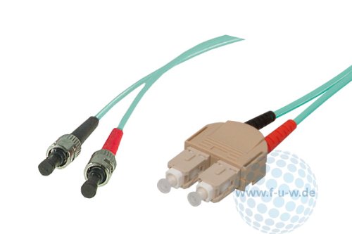 Tecline 39975210 OM3-Faser LWL-Kabel (50/125 µm, 10,0 m) türkis von Tecline