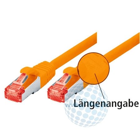 Tecline 71500A Category 6 Ethernet Kabel mit schmalem Knickschutz (0,5 m) orange von Tecline