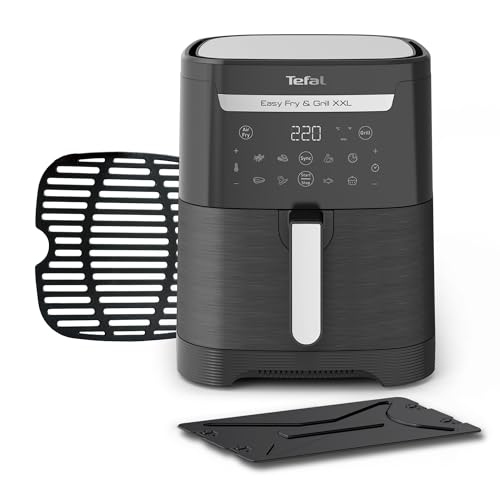 Tefal EY8018 Easy Fry & Grill XXL 2-in-1 Heißluftfritteuse | Air Fryer und Grill | Flexcook-Einsatz für 2 Speisen gleichzeitig | gesunde Friteuse ohne Öl | energiesparend | 8 Programme | 8 Personen von Tefal