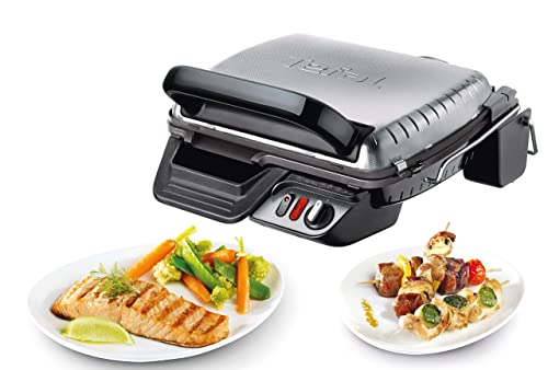 Tefal Kontaktgrill 2in1 GC3050 | Sandwichmaker | aufklappbar als Tischgrill/BBQ mit doppelter Grillfläche | regelbarer Thermostat | antihaftbeschichtet | 2000W | 38.3x21x38.8cm von Tefal