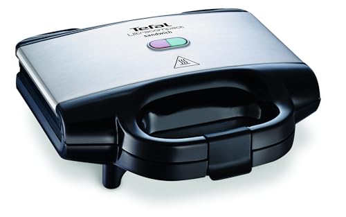 Tefal Ultracompact Sandwichmaker SM1552 | für dreieckige Sandwichtoasts | antihaftbeschichtete Platten | leichte Reinigung | kein Anbrennen | 700W | Sandwich-Grill | 26.5 x 12 x 26 cm von Tefal