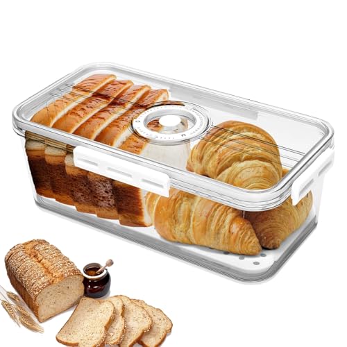Tefola Toastbrot Aufbewahrungsbox, Toastbrotbox, Luftdichte Brotbüchse, Lebensmittel-Speisekammer-Aufbewahrungsbehälter, Zeitaufzeichnung Brotbox mit Deckel, Hält Lebensmittel Länger Frisch Tefola Toastbrot Aufbewahrungsbox, Toastbrotbox, Luftdichte Brotbüchse, Lebensmittel-Speisekammer-Aufbewahrungsbehälter, Zeitaufzeichnung Brotbox mit Deckel, Hält Lebensmittel Länger Frisch von Tefola