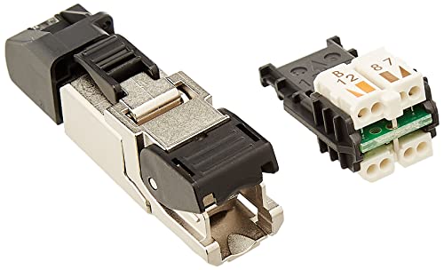 Telegärtner J00026A2001 RJ45 Steckverbinder MFP8 T568B Kat.6a (tief), Metall von TELEGARTNER