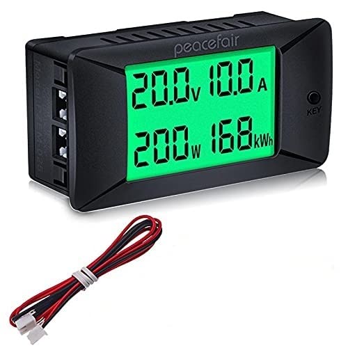 Telituny Batterietester PZEM-025 DC Digital Amperemeter Voltmeter Batterie Tester 0~300V/200A Power Energy Watt Meter für industrielle elektrische Heimmessung 200A) von Telituny