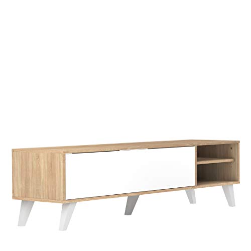 Symbiosis 3170 a3421 a01 Waschtisch TV Füße inclines mit 1 WC Sitz Holz Eiche/Natur/Weiß 165 x 43,2 x 40 cm von Symbiosis