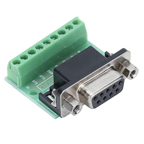 DB9-Buchsen-Breakout-Board, 9-Positionen-Schraubenadapter Breakout-Anschluss Terminal-Adapter DB9-Breakout-Anschluss für RS232 RS485-Anschluss 33 x 25 mm/1,3 x 1 Zoll von TenNuoDa