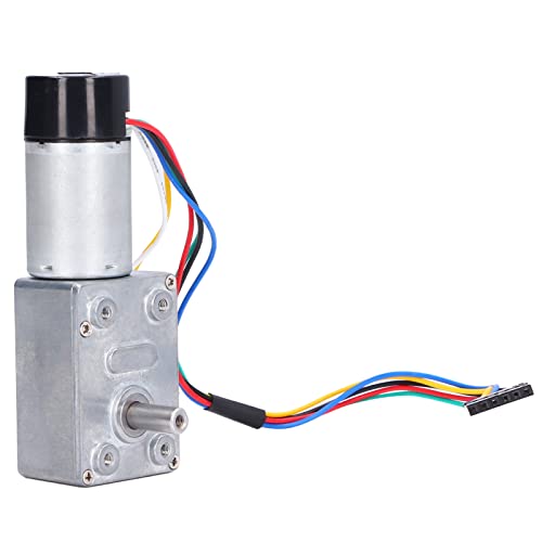 TenNuoDa DC 6 V / 12 V Schneckengetriebemotor, 6 mm Ausgangswelle Elektromotor mit hoher Torsionsreduzierung, selbstsichernder Encoder mit Einstellbarer Geschwindigkeit, Turbogetriebemotor(DC6V 6rpm) von TenNuoDa