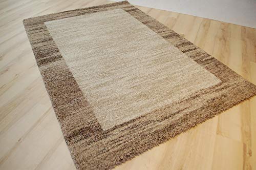 Ragolle Mehari Teppich 23042 Rahmen 6878 Braun Beige Natur Bordüre (80 x 150 cm) von Teppich Janning