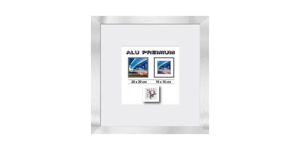 The Wall - the art of framing AG Bilderrahmen Aluminiumrahmen Quattro silber, 20 x 20 cm von The Wall - the art of framing AG