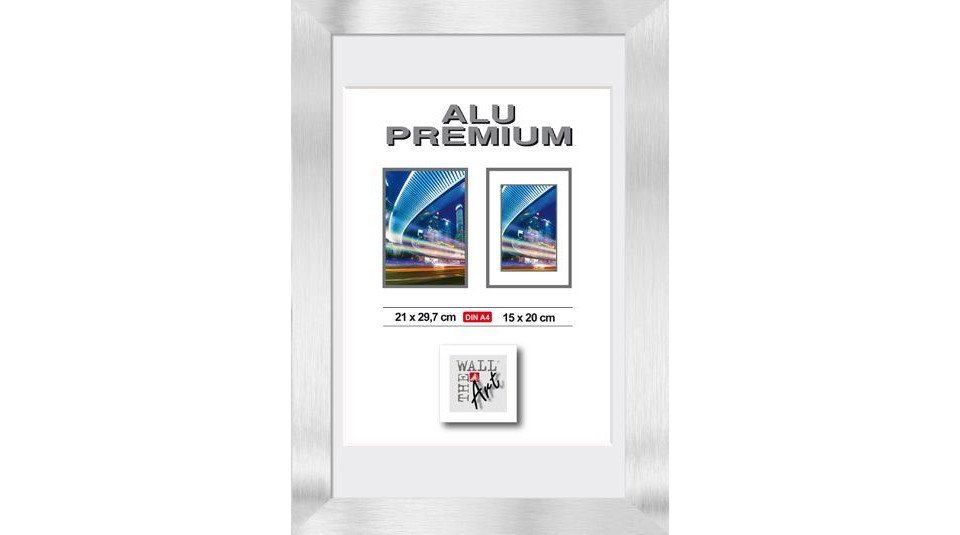The Wall - the art of framing AG Bilderrahmen Aluminiumrahmen Quattro silber, 21 x 29,7 cm von The Wall - the art of framing AG