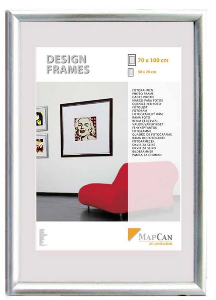 The Wall - the art of framing AG Bilderrahmen Kunststoff Bilderrahmen Design Frames silber 30 x von The Wall - the art of framing AG