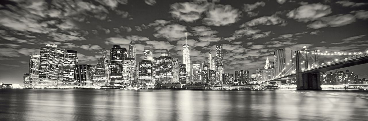 Deco-Panel Bild - New York Night 90 x 29 cm von The Wall