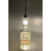 Granatapfel Und Rose Edinburgh Gin Miniatur Flasche Licht | Leuchtkugel Warmes Led-Licht Hängeleuchte Upcycled Geschenk von TheBottleBankStore