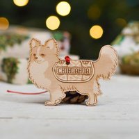 Personalisierte Langhaarige Chihuahua-Dekoration - Detailliert von TheCraftyGiraffeEtsy