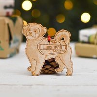 Personalisierte Lhasapoo-Hundedekoration - Detailliert von TheCraftyGiraffeEtsy