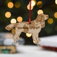 Arbeitstier Springer Long Tail Hunde Dekoration - Detailliert von TheCraftyGiraffeEtsy