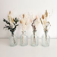 Mini Trockenblumenstrauß Mit Glasvase Option | Getrockneter Blumenstrauß Blumengesteck Knospe Vasen Set Blumen Wohndekor Geschenk Für Sie von TheHomeAppealShop