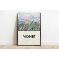 Monet Kunstdruck, Palmen Bei Bordighera, Poster, Galerie Wand, Vintage Druck, Typografie, Portrait, Geschenk, Künstler Creme Poster von TheHouseOfZella
