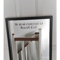 Be Your Own Kind Of Beautiful Aufkleber, Spiegel Sticker, Motivierende Inspirierende Laptop Wanddekoration von TheSelfLoveSocial