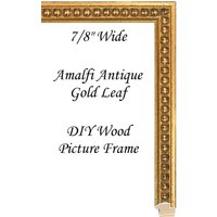 Benutzerdefinierte Geschnitten Diy 7/8" Breit Amalfi Antik Gold Holz Bildrahmen Formung von TheShoppeUSA