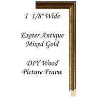 Benutzerdefinierte Schnitt Diy 1 1/8" Breite Exeter Antik Gold Blatt Holz Bildrahmen Formung von TheShoppeUSA