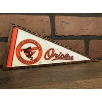 Gerahmte 1980Er Jahre Baltimore Orioles Mlb Vintage Mini Wimpel von TheSportsAlternative