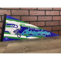 Große Vintage Wimpelkette Aus Den 1990Er Jahren Von Denseattle Seahawks Champs Nfl von TheSportsAlternative