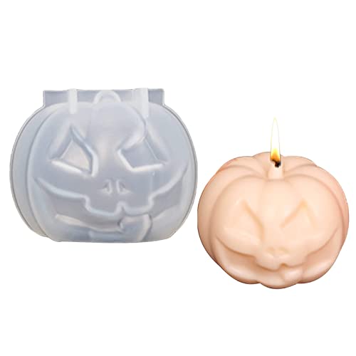 Kürbis Silikonform Kürbis Kerzenform aus Silikon Silikon Kerzenwachs Formen 3D Kürbis Epoxidform Halloween Silikonform Kerzengießform 3D für Herbsternte Thanksgiving DIY Basteln Dekoration (C) von TheStriven