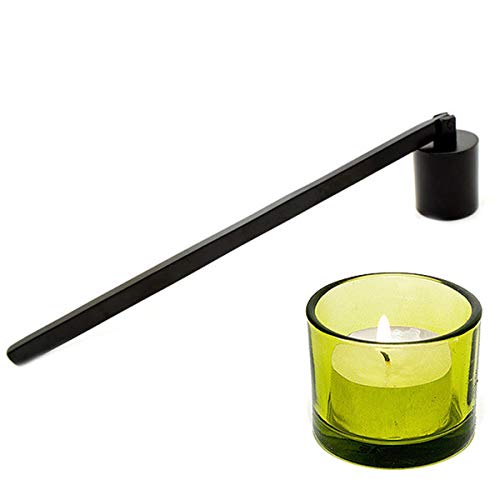 TheStriven Edelstahl Kerzenlöscher Kerze Werkzeug Kerzenlöscher aus Edelstahl Edelstahl-Kerzenlöscher Kerzenlöscher mit Griff Kerzenwerkzeug Für Kerzen Docht Dochtlöscher Candle Extinguisher Schwarz von TheStriven