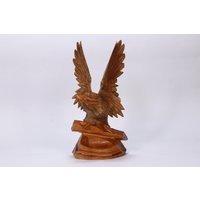 Adler Figur - Holz Skulptur Hand Geschnitzter Vintage Us Symbol Statue Handgeschnitzt von TheVintageAmerica
