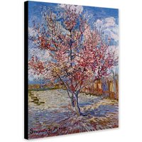 Blühender Pfirsichbaum Von Vincent Van Gogh | 1888 - Gerahmte Leinwand Gerollte Foto-/Posterdruck von TheWorldArtPrintCo
