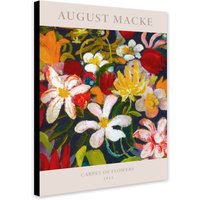 Blumenteppich Von August Macke | 1913 Blumenkunst - Leinwand Mit Gewickeltem Rahmen Gerollte Foto-/Posterdruck von TheWorldArtPrintCo