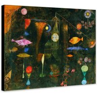 Fischmagie Von Paul Klee | 1925 - Abstrakte Kunst Gerahmte Leinwand Gerollte Foto-/Posterdruck von TheWorldArtPrintCo