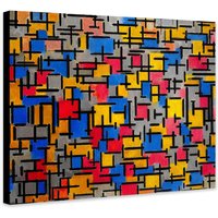 Komposition 1916 Von Piet Mondrian | 1916 - Moderne Kunst Gerahmte Leinwand Gerollte Foto-/Posterdruck von TheWorldArtPrintCo