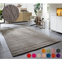 THEKO Wollteppich "Holi", rechteckig, 13 mm Höhe, Uni-Farben, leicht meliert, reine Wolle, handgewebt mit Knüpfoptik THEKO Wollteppich "Holi", rechteckig, 13 mm Höhe, Uni-Farben, leicht meliert, reine Wolle, handgewebt mit Knüpfoptik von Theko