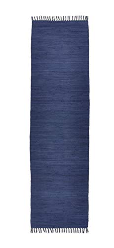 Theko Young Fashion Klassischer Teppich strapazierfähig aus 100% Baumwolle in der Farbe Blau 700, Maße: 250cm x 70cm, 420137 Theko Young Fashion Klassischer Teppich strapazierfähig aus 100% Baumwolle in der Farbe Blau 700, Maße: 250cm x 70cm, 420137 von Theko