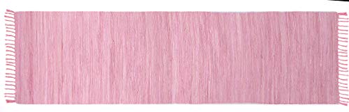 Theko Young Fashion Klassischer Teppich strapazierfähig aus 100% Baumwolle in der Farbe Rosa 250, Maße: 250cm x 70cm, 415039 Theko Young Fashion Klassischer Teppich strapazierfähig aus 100% Baumwolle in der Farbe Rosa 250, Maße: 250cm x 70cm, 415039 von Theko