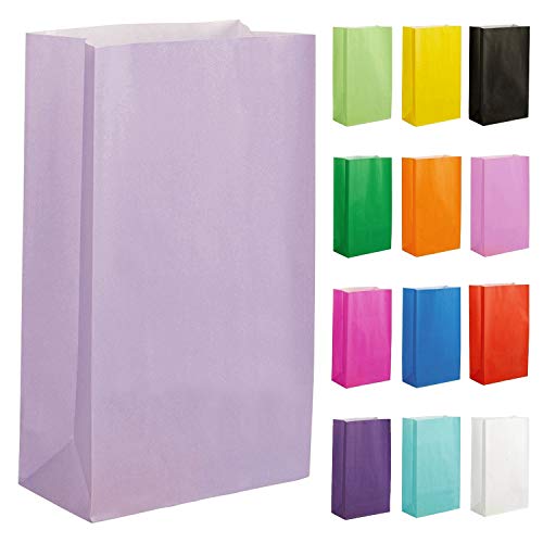 Thepaperbagstore 15 Papiertüten für Partys und Geschenke - Lila - 140x245x70mm von Thepaperbagstore