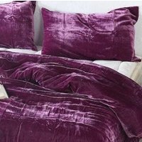 Purple Crushed Velvet Bettbezug, Lavendel Ultra Luxe Soft Samt Bettwäsche Set, Schnupftuch Bezug von Threadconnect