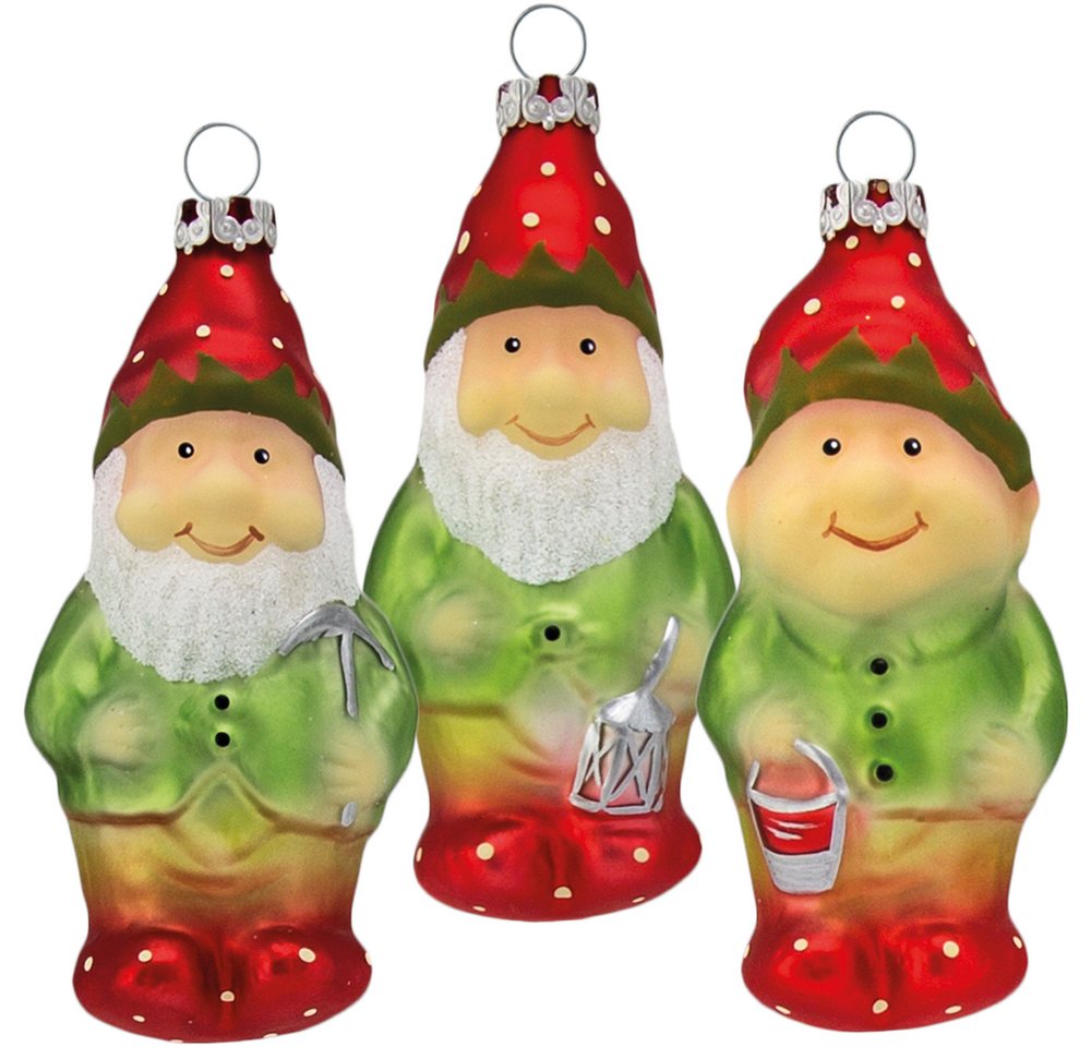 Christbaumschmuck Wichtel (1-tlg), mundgeblasen, handbemalt von Thüringer Glasdesign