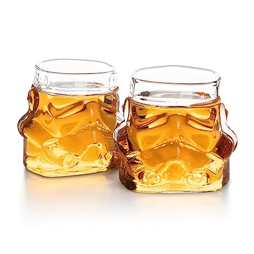 Original Stormtrooper Whiskeyglas-Set in Helmform, 2 Stück, transparent, für Whiskey, Bourbon, Scotch und Gin, je 300 ml, perfektes Whiskeyglas-Geschenkset für Männer – ThumbsUp! von Thumbs Up