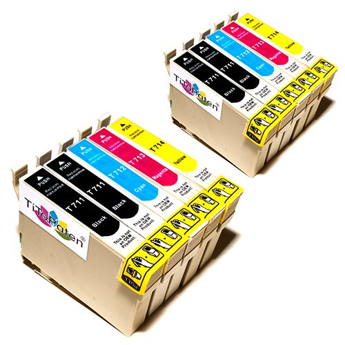 10x Epson Stylus Office BX300F Kompatible Druckerpatronen - Cyan/Magenta/Gelb/Schwarz - PATRONEN MIT NEUESTEN CHIP von TiToPaten