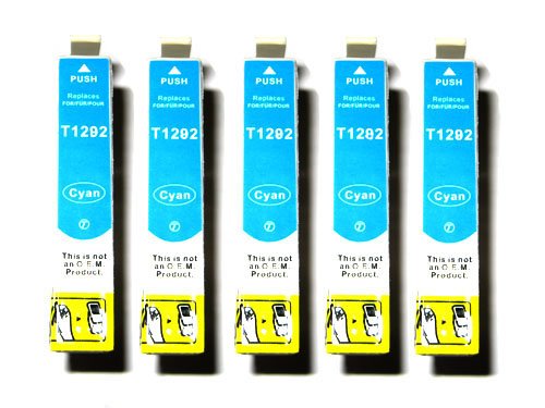 5X Epson Stylus SX 125 kompatible XL Druckerpatronen - Cyan - Patrone MIT CHIP !!! von TiToPaten