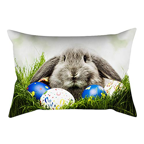 Kissenbezug Ostern Hasenselementstile Dekorative Bezug Kissen Hase Osterkissen Wohnen Dekoriert Sofa Muster Zimmer Kissenbezug Kissenhülle Baumwolle Leinen Sie Kissenbezüge von TianWlio