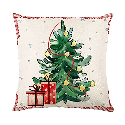 TianWlio Weihnachtskissenbezug Weihnachten Pillow Cover Weihnachtskissen Kissen Weihnachten Kissenbezug KissenhüLle Kissenbezüge Dekokissen Weihnachtskissen Kissenhüllen (B, One Size) von TianWlio