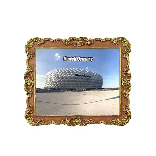 Tianfulai Allianz Arena München Deutschland Kühlschrankmagnet 3D Reise Souvenir Kühlschrank Deko Magnetaufkleber Basteln Kollektion, AAMBGDEGZL2 von Tianfulai