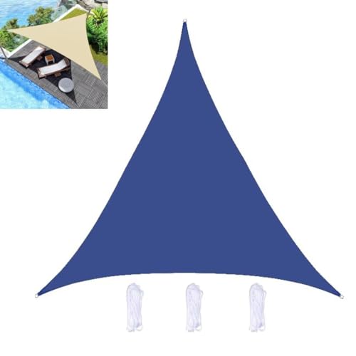 2.5x2.5x2.5m Sonnensegel Dreieckig, Wasserdicht Sonnenschutz Sunsegel Königsblau, 95% UV-Schutz,für Außenbereich,Garten von Tielag