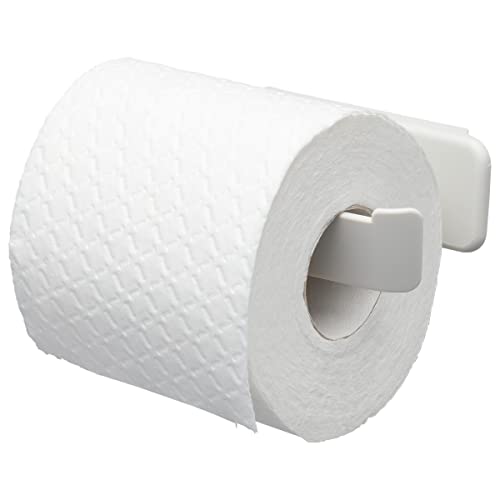 Tiger Tess Toilettenpapierhalter, Montage zum Kleben oder Schrauben, Kunststoff, Farbe: Weiß, 145x45x81 mm von Tiger