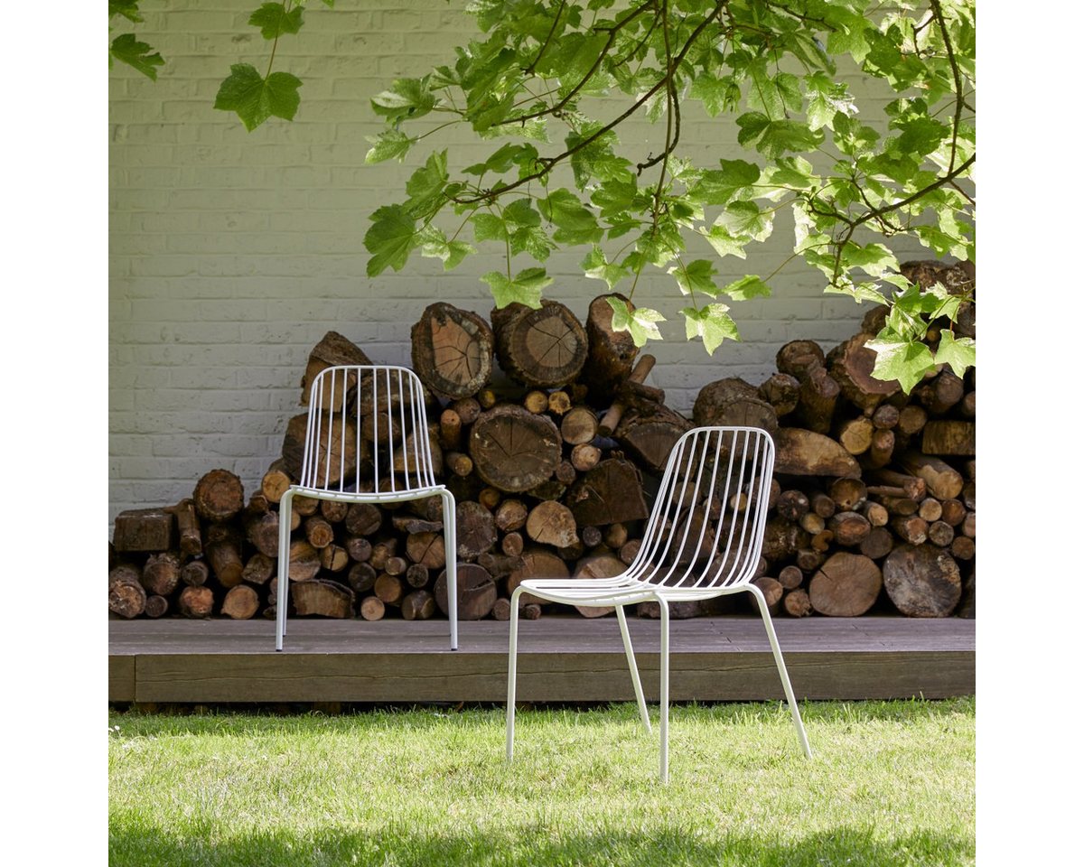 Tikamoon Garten-Essgruppe Arty Gartenstuhl aus Metall white von Tikamoon